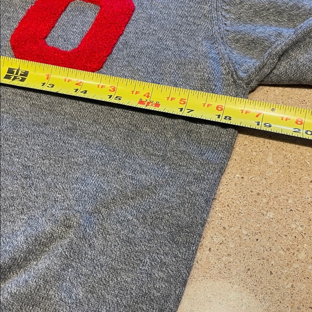THE Ohio State University-Gray Zip-Up Sweater with Red Accent by M-M - Picture 9 of 13